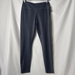 Victoria's Secret M Victoria Sport Charcoal‎ Gray Leggings Ankle Zippers NEW